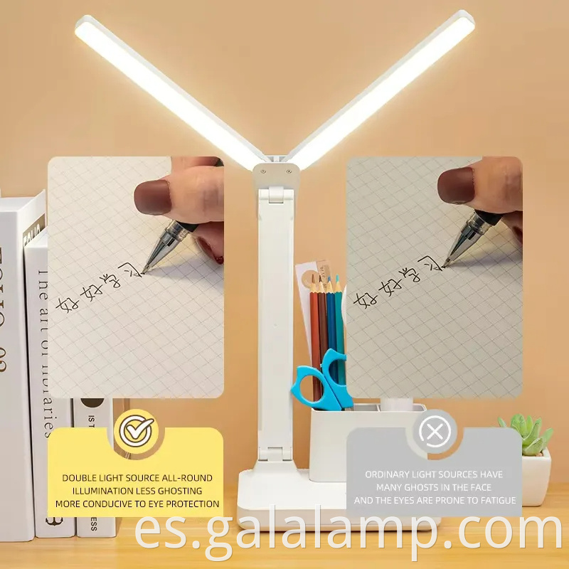 Modern Double Head Touch Control Desk Lamp